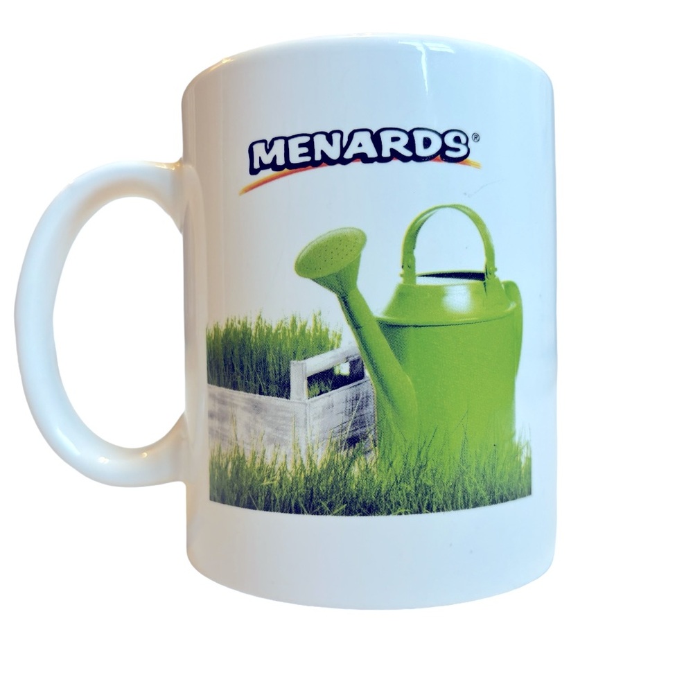 Menards Green Watering Can Coffee Mug